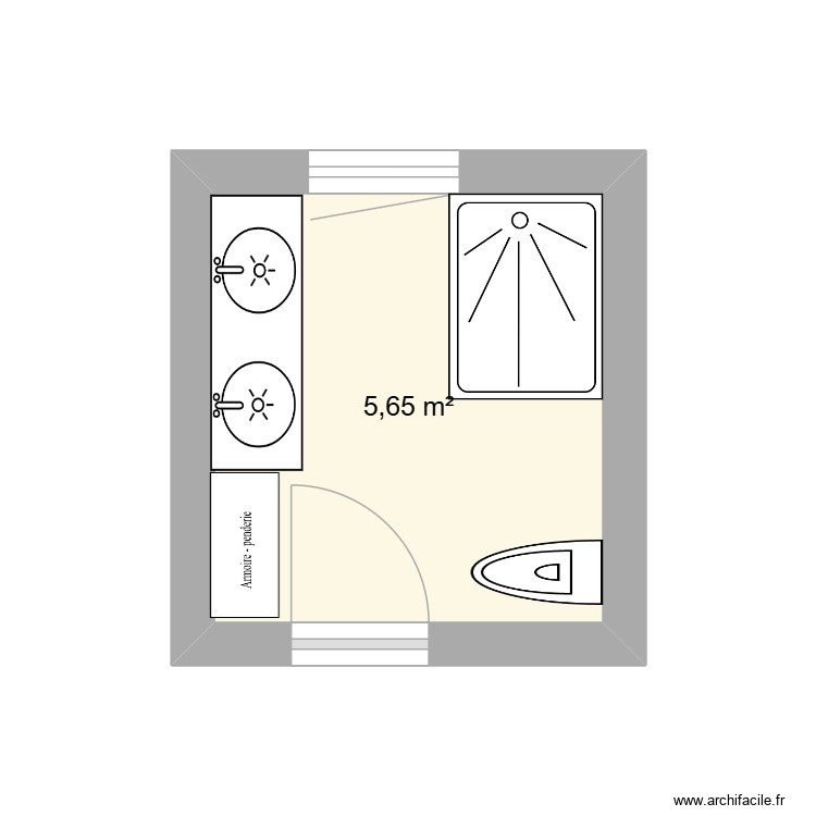projet SDB. Plan de 0 pièce et 0 m2