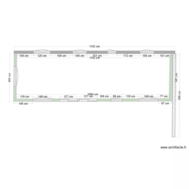 Extension1 vue d'en haut. Plan de Extension1 vue d'en haut. Plan de