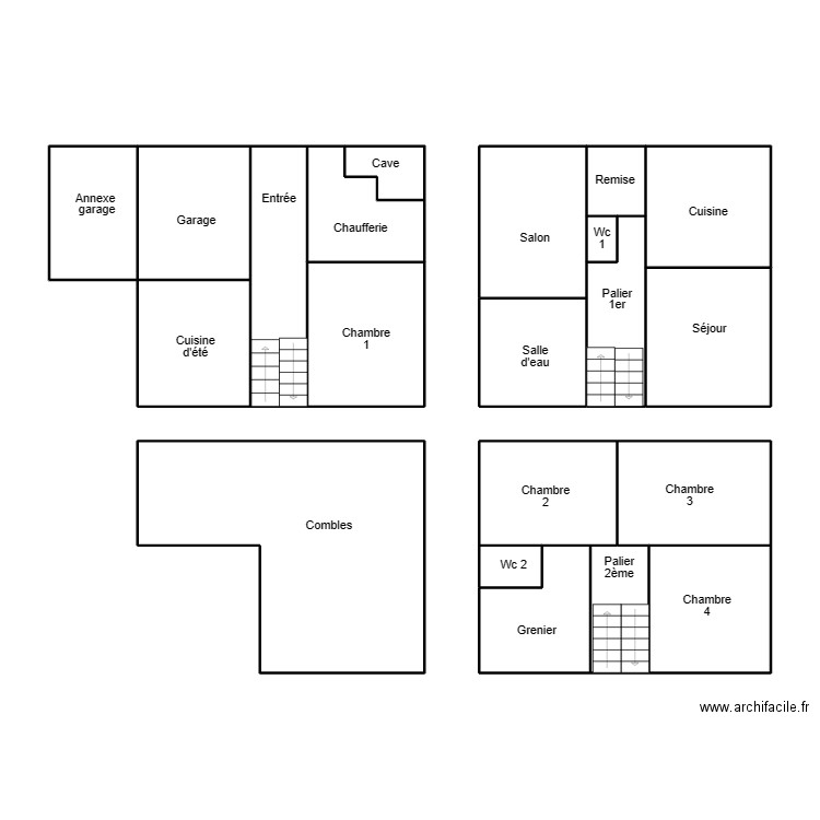 GOURIN JACQUES. Plan de 21 pièces et 115 m2