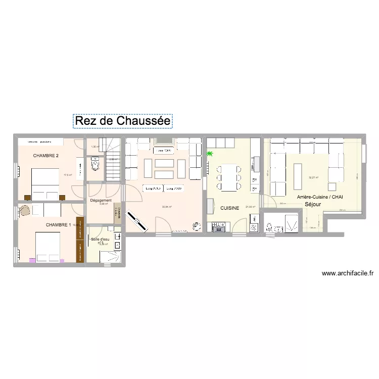 Am&eacute;nagement CHAI janvier 2025. Plan de 