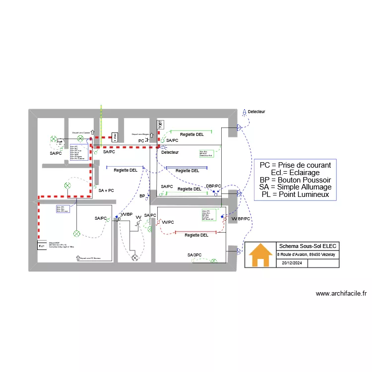 Sous sol Vezelay. Plan de Sous sol Vezelay. Plan de