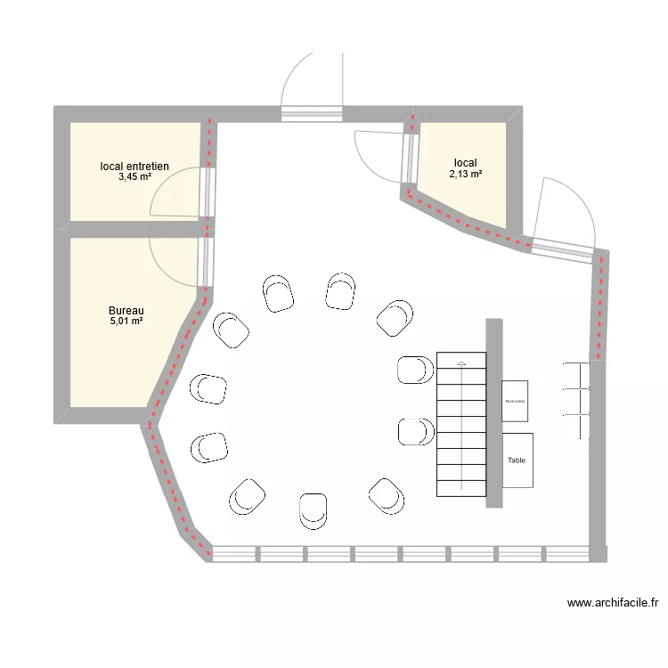 salle de sophro. Plan de 
