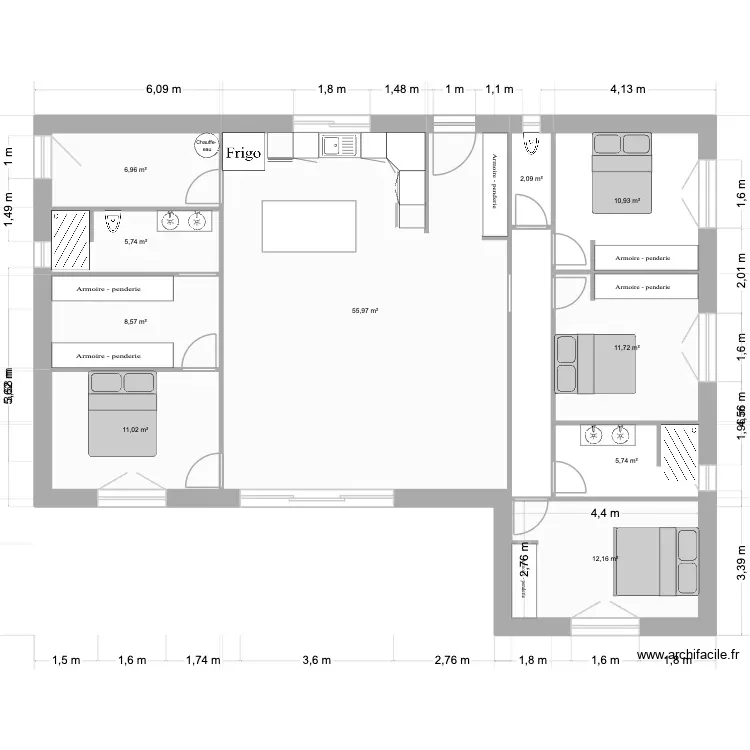 House 2. Plan de 10 Pièces et 131 m² House 2. Plan de 10 Pièces et 131 m²