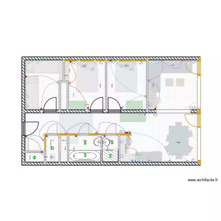 GUIMARD PM. Plan de 37  et 170 m²