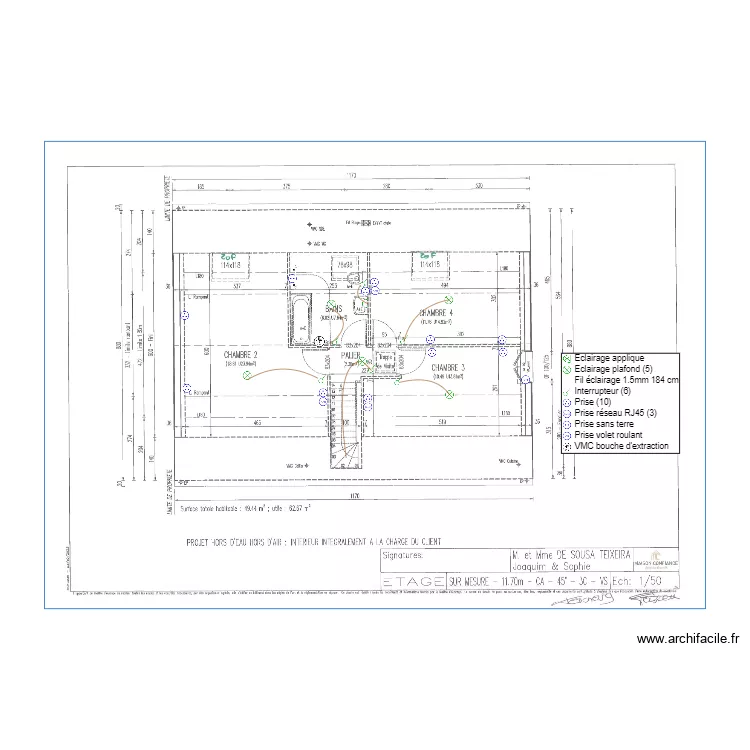 DE SOUSA ETAGE ELEC. Plan de 