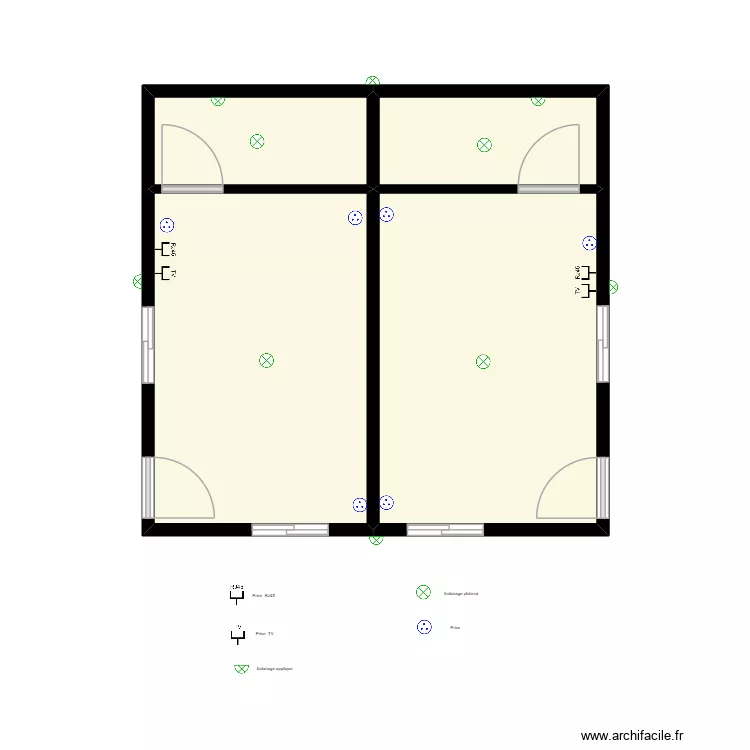 DORTOIR rectification. Plan de 