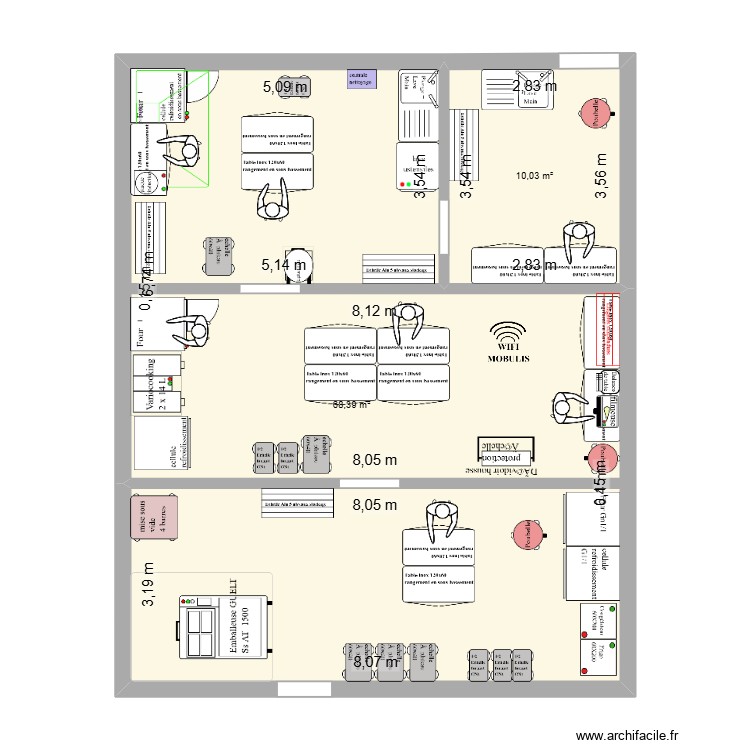 Salon v2. Plan de 0 pièce et 0 m2