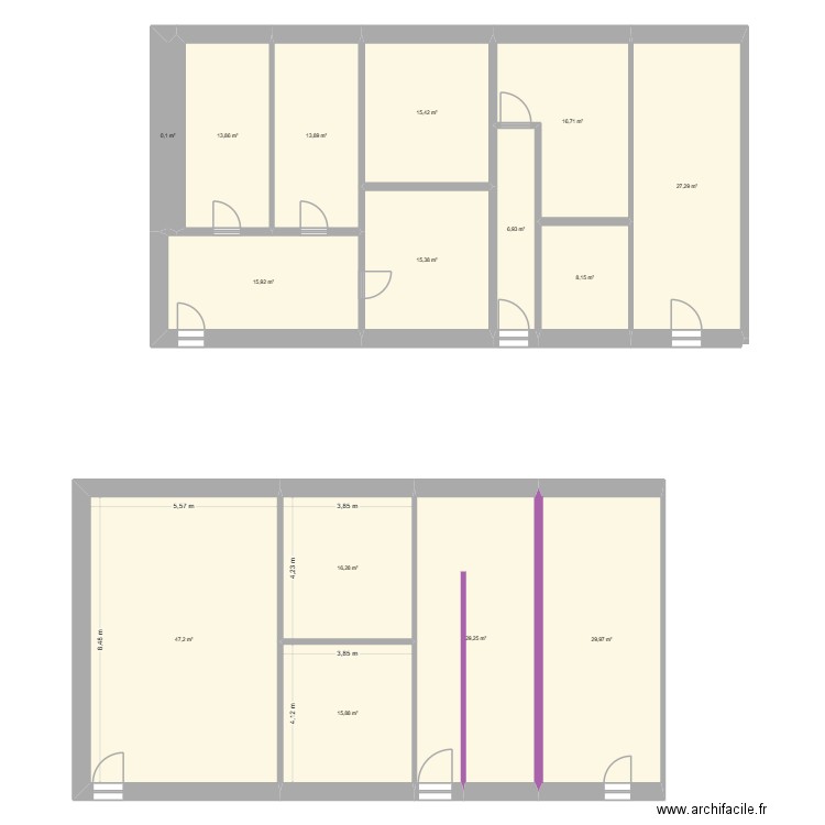 PLAN CRVA. Plan de 15 pièces et 272 m2
