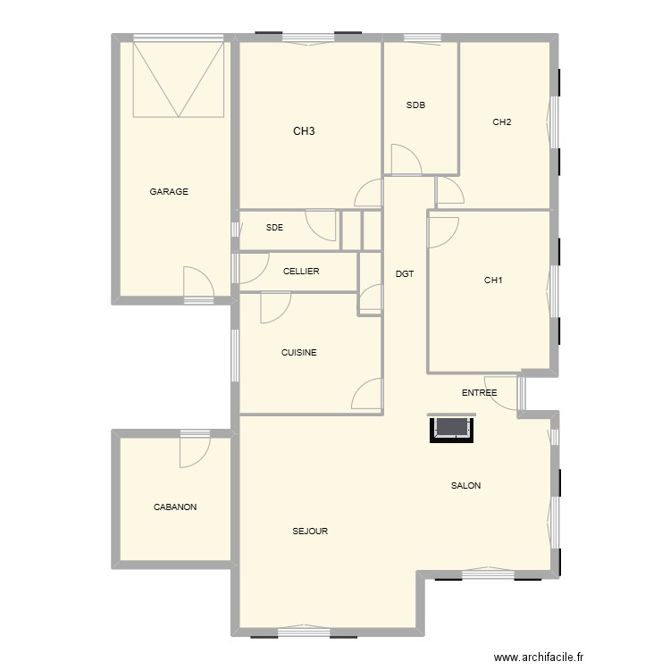 PLAN BOBROFF-DUSSER. Plan de 10 pièces et 150 m2