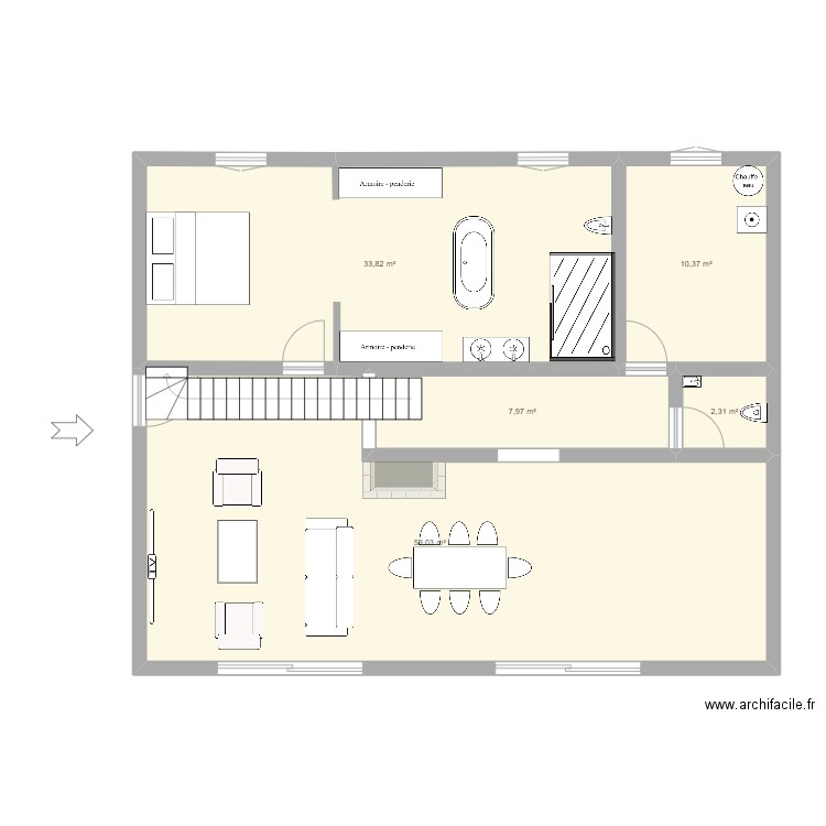 Laurent. Plan de 5 pièces et 108 m2