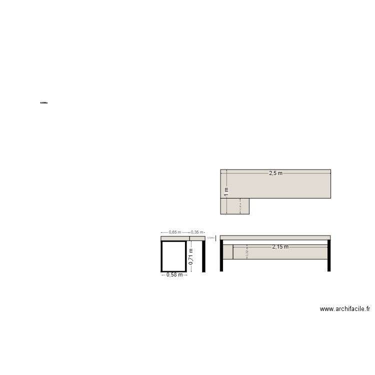 bureau. Plan de 0 pièce et 0 m2