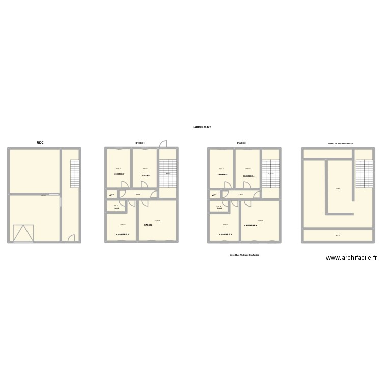 MAISON COUTURIER. Plan de 19 pièces et 352 m2