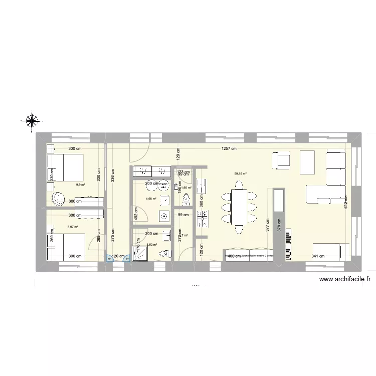 Bungalow Ikaria 2. Plan de 