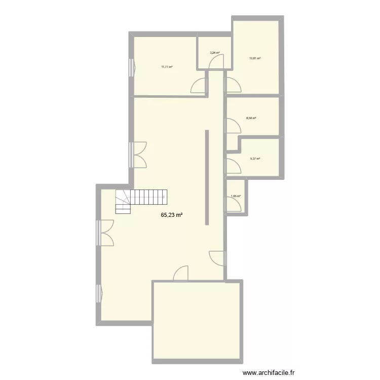 ADJ nouveau. Plan de 8  et 125 m²