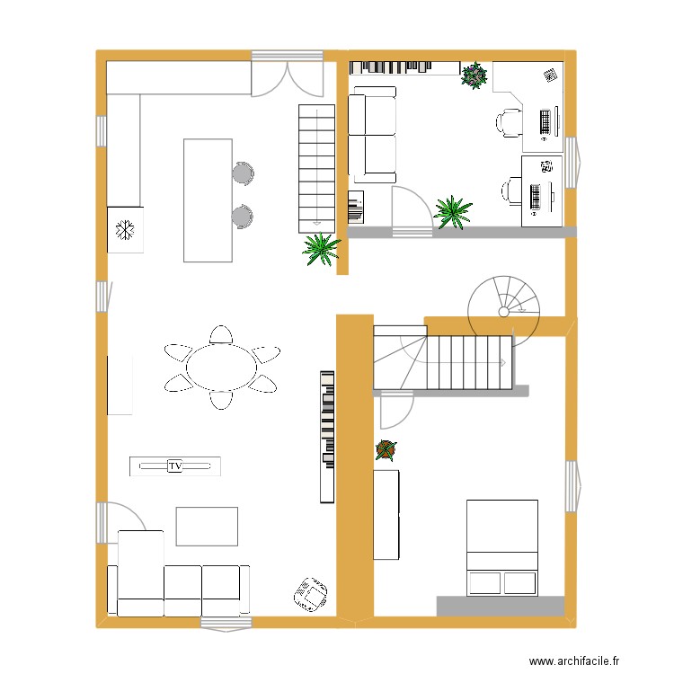 1er etage. Plan de 0 pièce et 0 m2