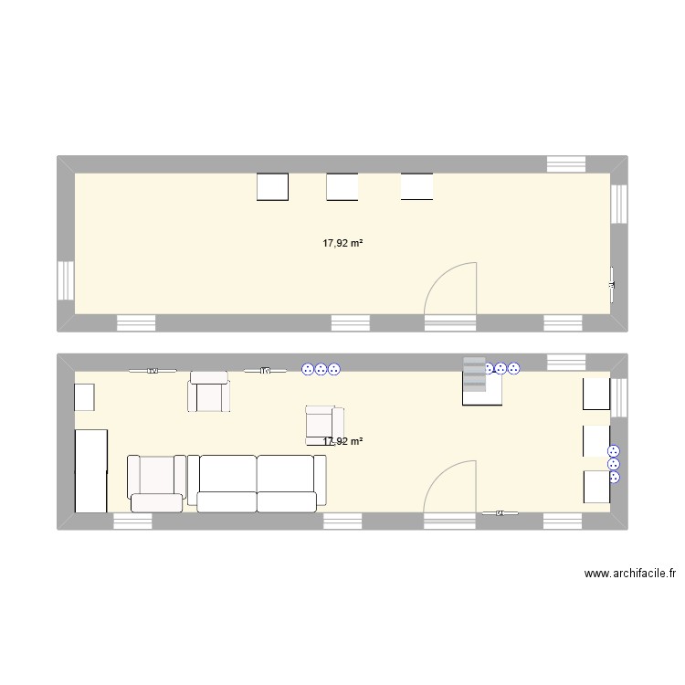 Stackr. Plan de 2 pièces et 36 m2