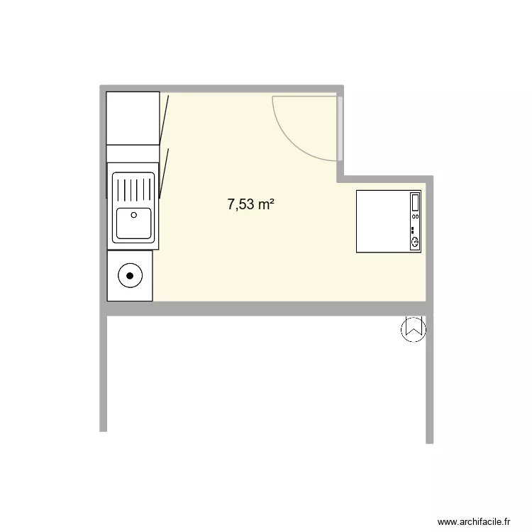 Cellier+garage. Plan de 1 et 8 m² Cellier+garage. Plan de 1 et 8 m²