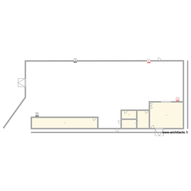 Ateliers2. Plan de 4 pièces et 169 m2