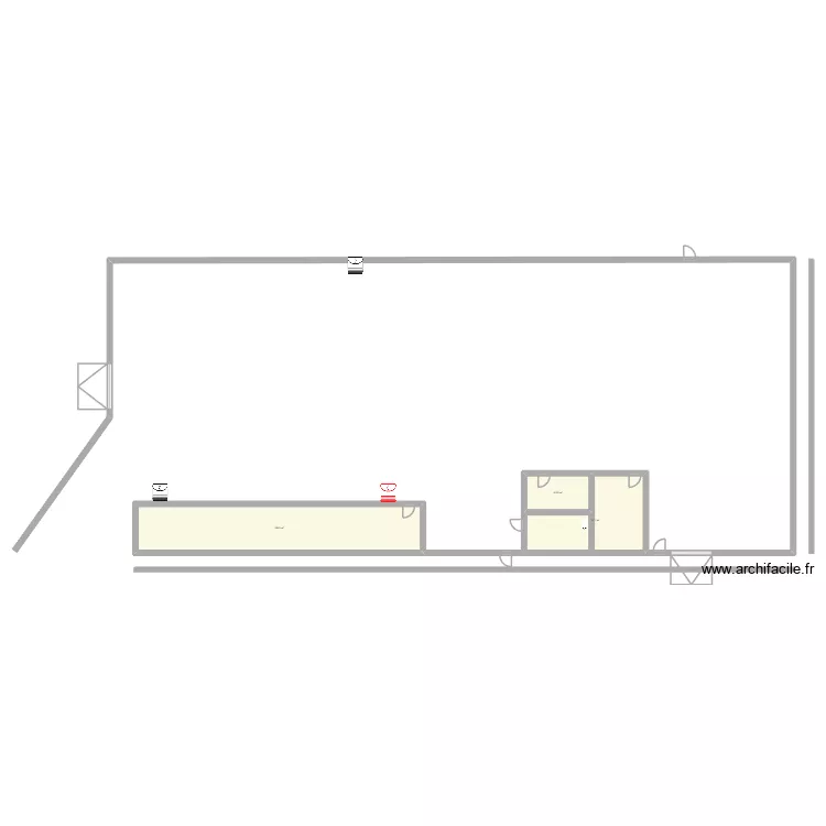 Ateliers2. Plan de 3 pièces et 96 m²