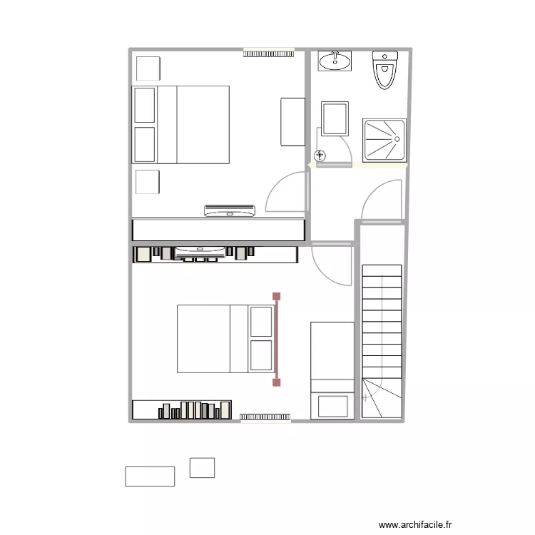 2 chambre 2. Plan de 5 et 40 m² 2 chambre 2. Plan de 5 et 40 m²