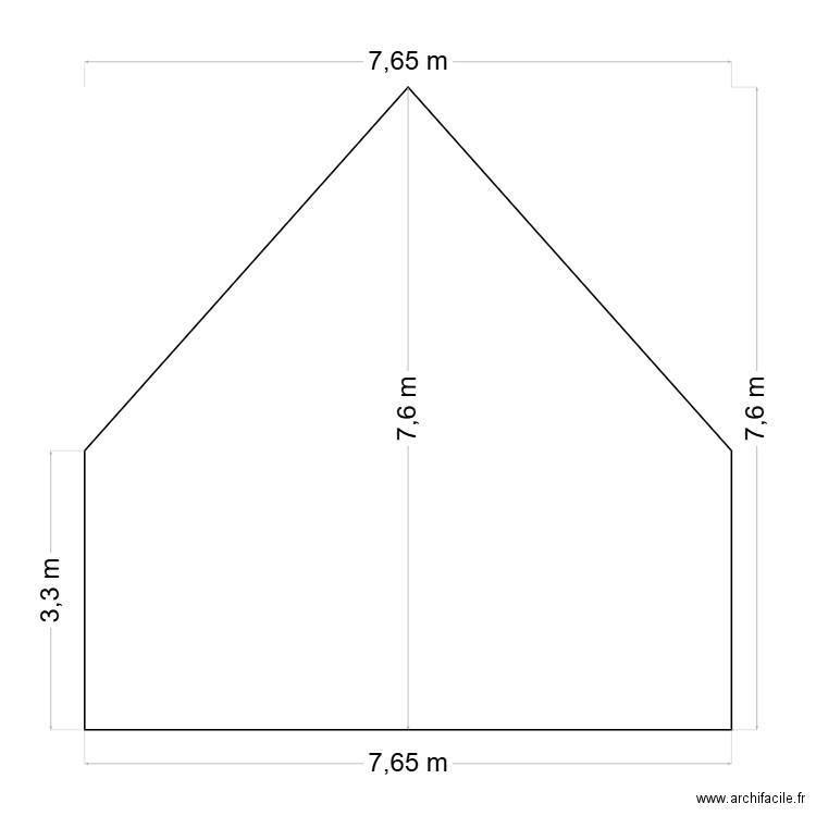 pignon nord. Plan de 0 pièce et 0 m2