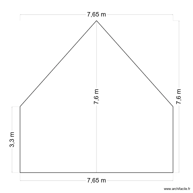 pignon nord. Plan de 