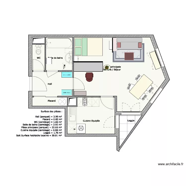 mon appart 1. Plan de 