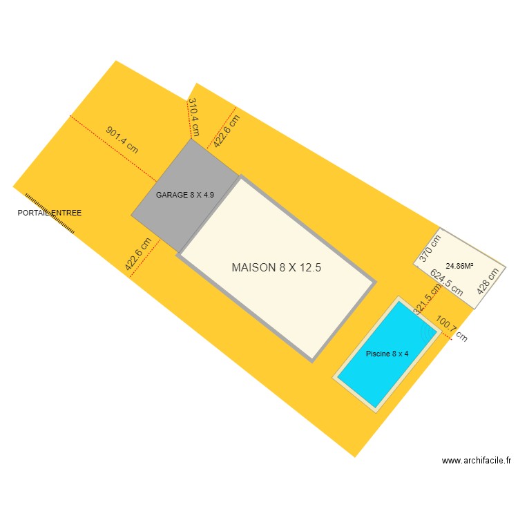 PLAN DE MASSE MAISON 3. Plan de 2 pièces et 135 m2