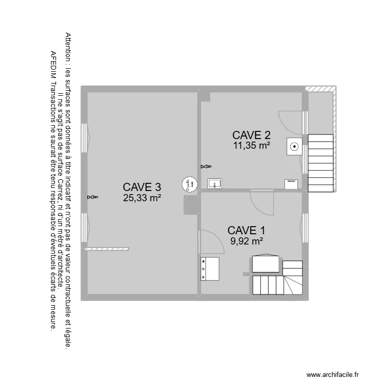 BI 36035. Plan de 23  et 181 m²