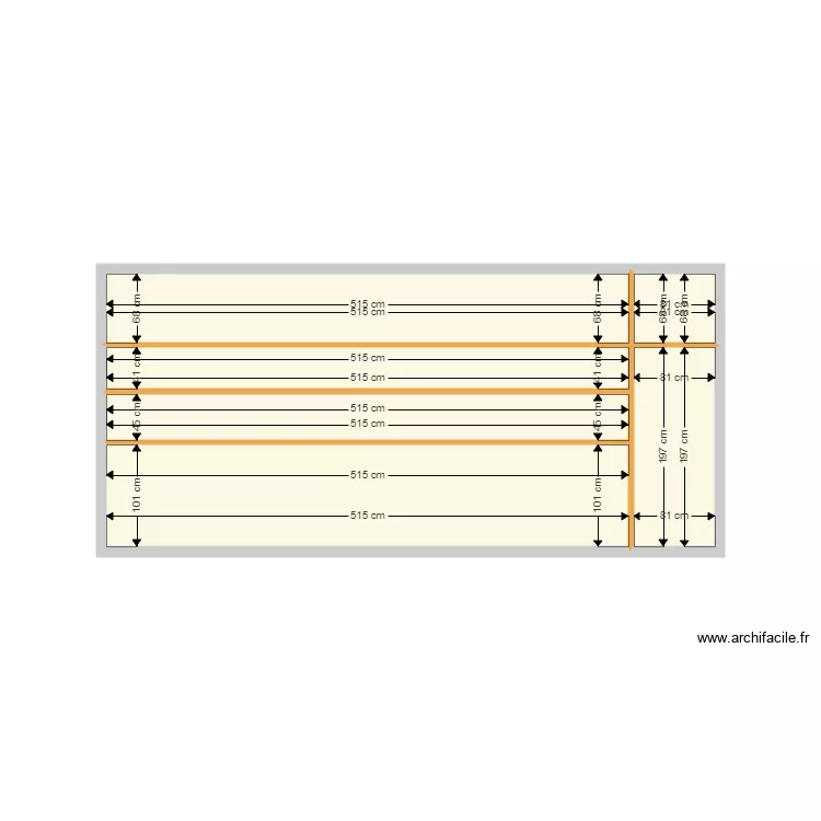 CONTENAIR MIMI-ETAGERE. Plan de 6  et 15 m²