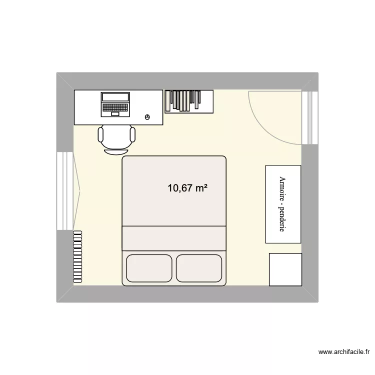 Chambre 160. Plan de 1 et 11 m² Chambre 160. Plan de 1 et 11 m²