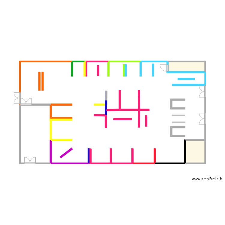 plan king jouet. Plan de 2 pièces et 2 m2