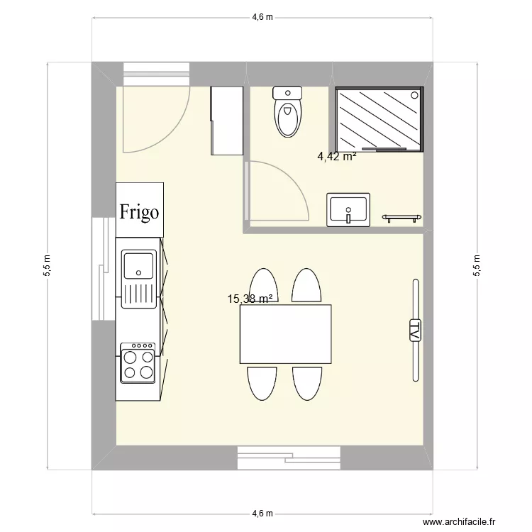 HANGARS 2. Plan de 2  et 20 m²