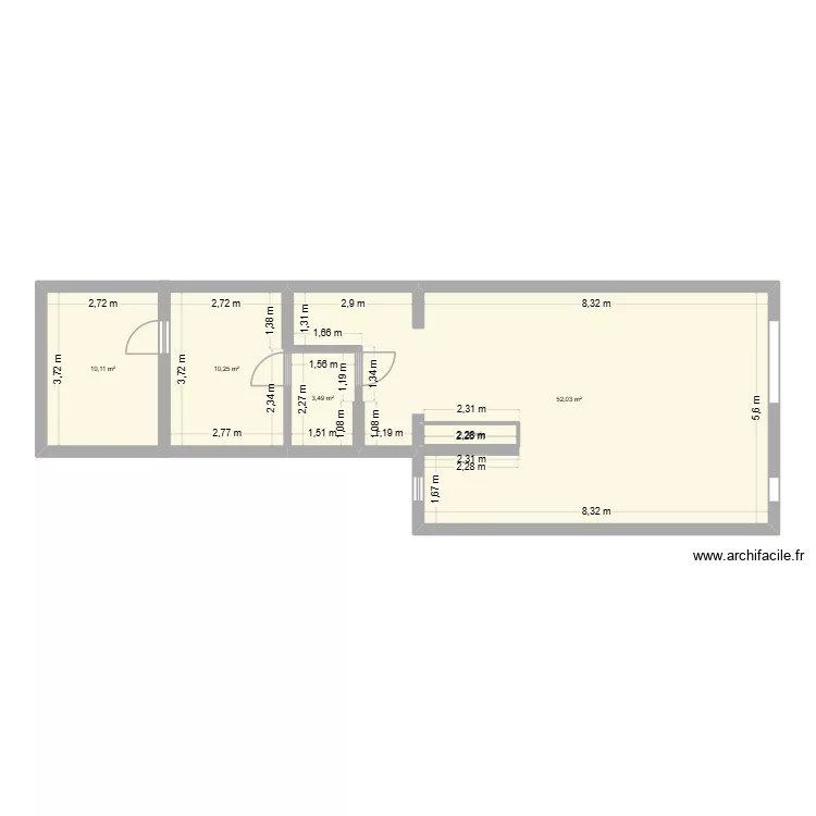 Plan revu. Plan de 5 Pièces et 77 m² Plan revu. Plan de 5 Pièces et 77 m²