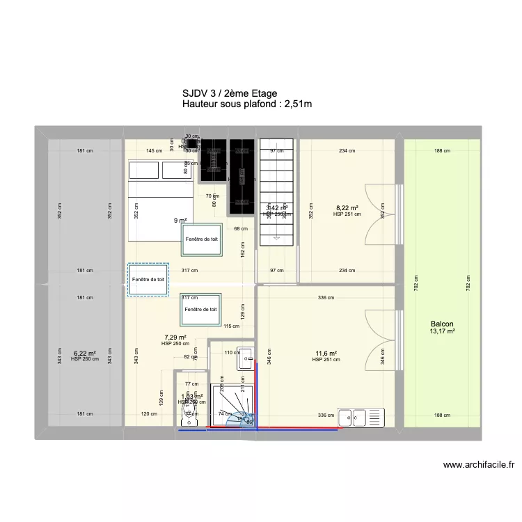 SJDV3 2etage V2 Plomb. Plan de 