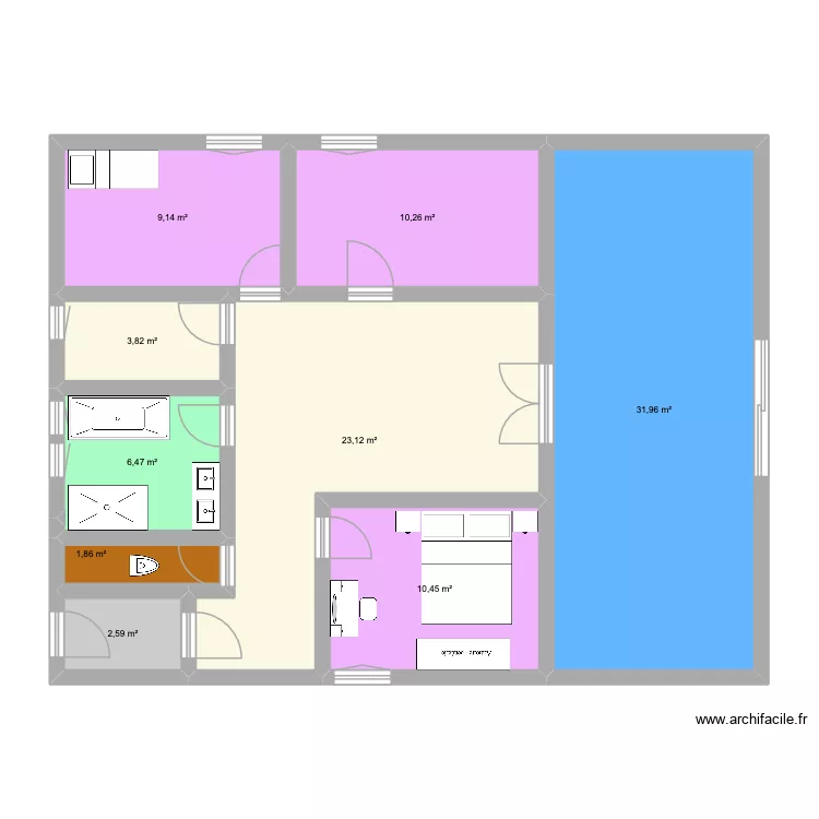 charmoy. Plan de 9  et 100 m²