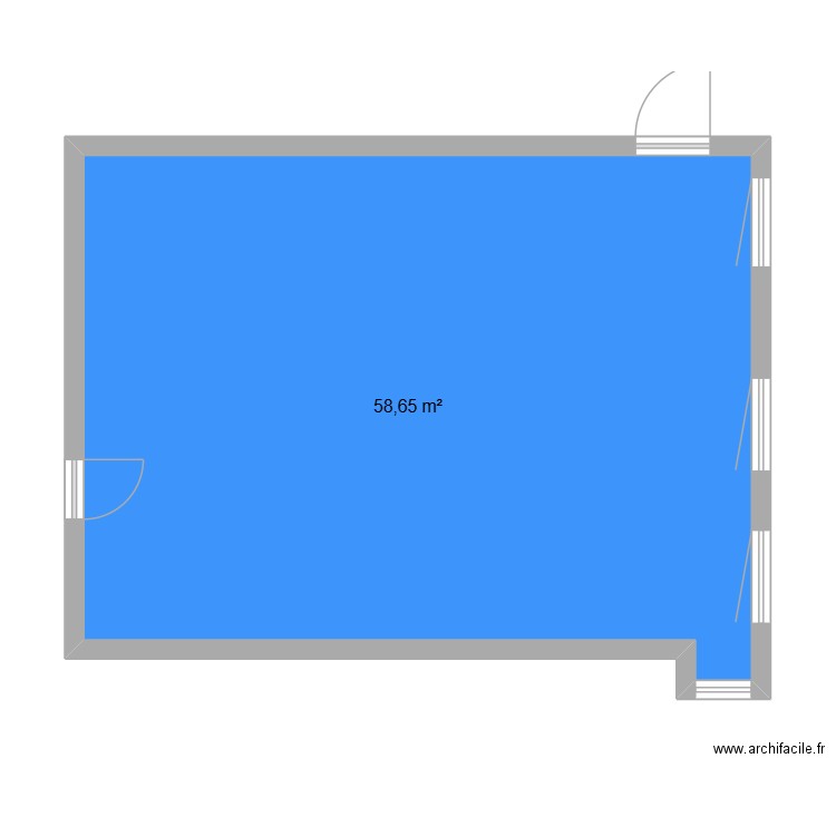 TP -B2. Plan de 1 pièce et 59 m2