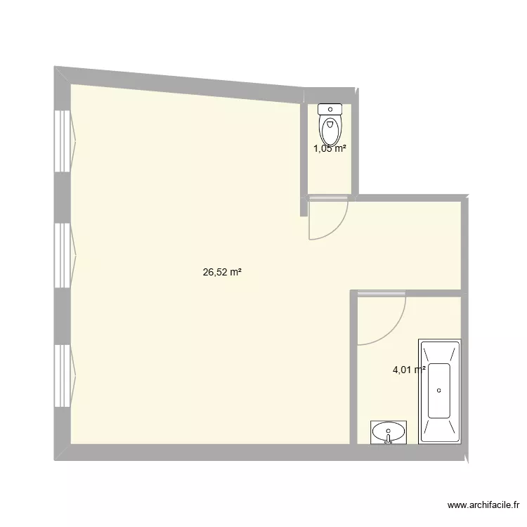 EMILIE ORIGINE. Plan de 3 et 32 m² EMILIE ORIGINE. Plan de 3 et 32 m²