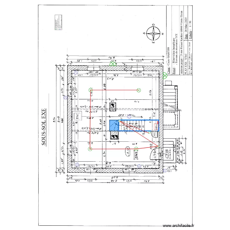 plan elec s-sol Gascon Claire. Plan de 