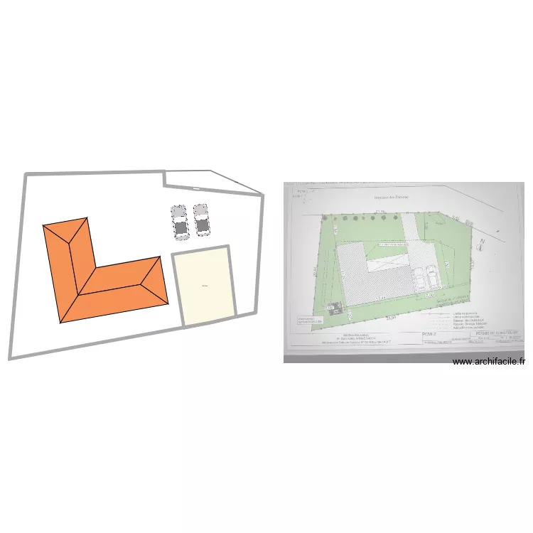 VILLA DJ CASTERA. Plan de 1  et 50 m²