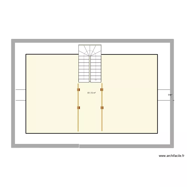 FLAMME. Plan de 3  et 61 m²
