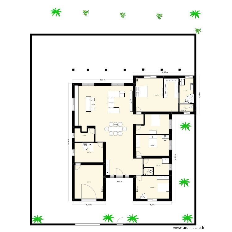 plan Silvalde. Plan de 11 pièces et 276 m2