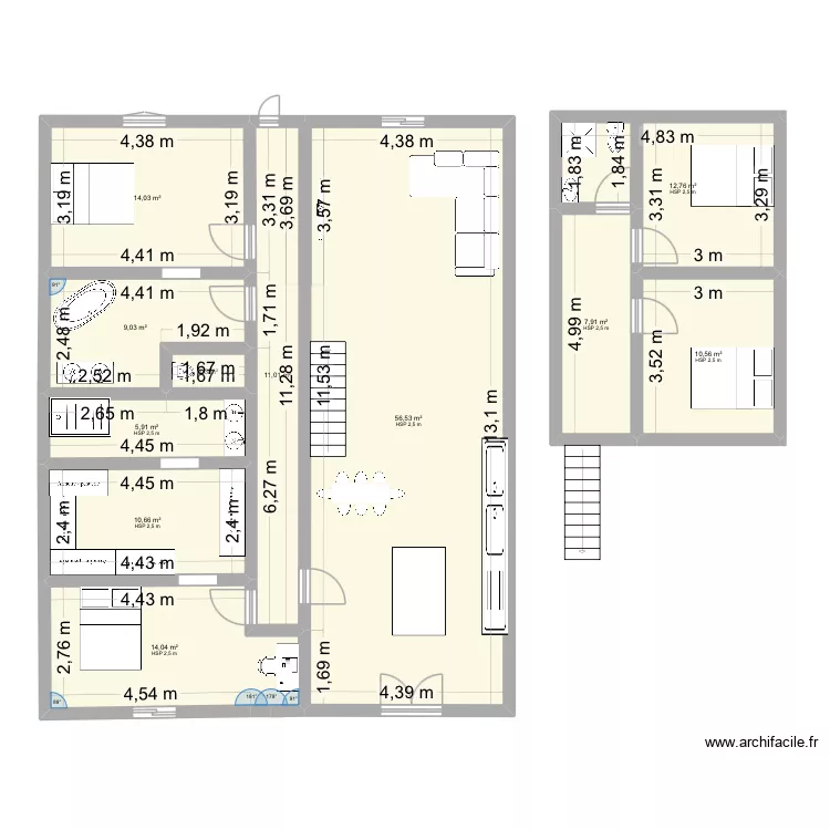 Maison. Plan de 11 et 154 m² Maison. Plan de 11 et 154 m²