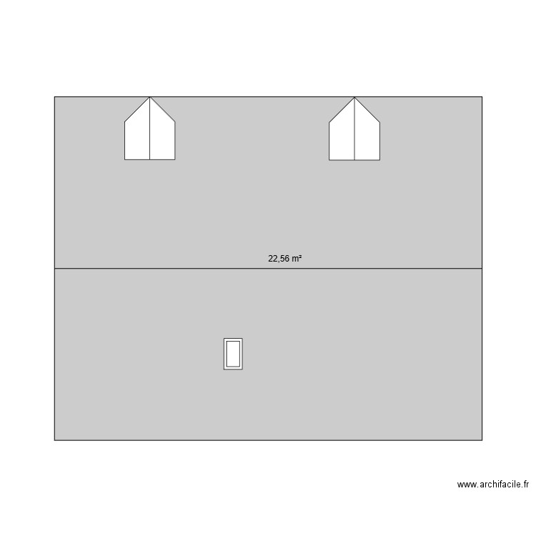 croquis apres. Plan de 1 pièce et 23 m2