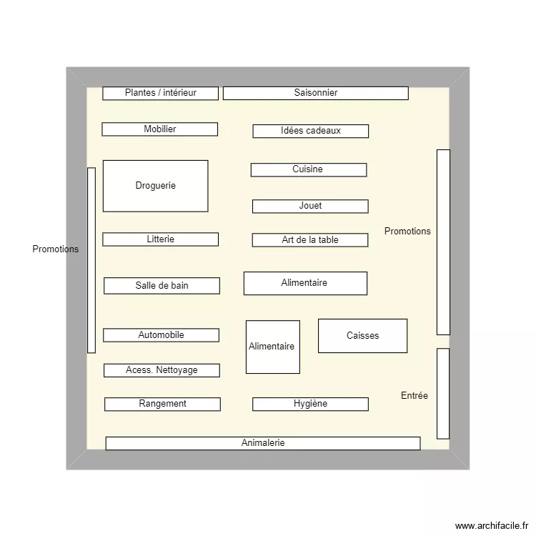 plan b&m. Plan de 1  et 23 m²
