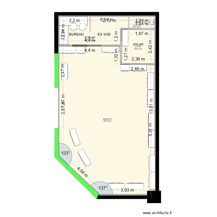 IDEM  2000 1. Plan de 4 pièces et 82 m2