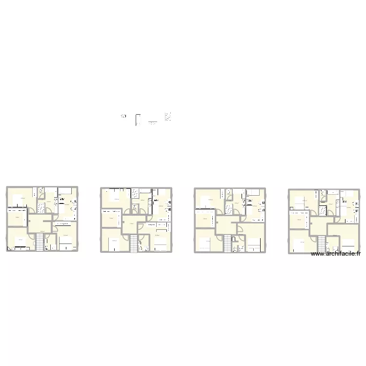 1er etage. Plan de 31 pièces et 343 m²