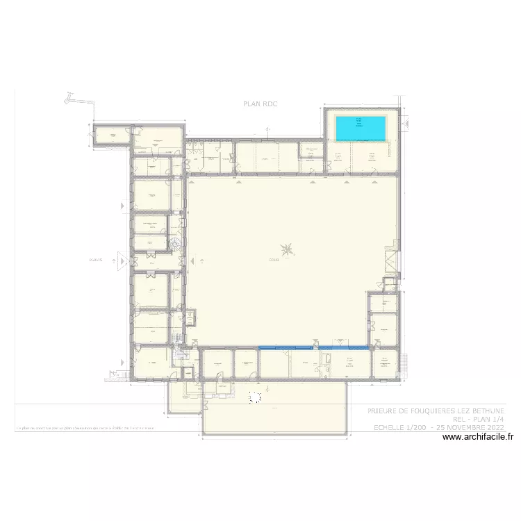 plan salle aile droite. Plan de 