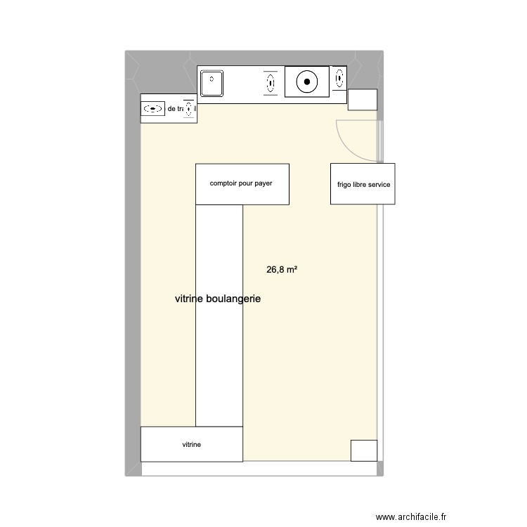 orbeliani. Plan de 3 pièces et 27 m2
