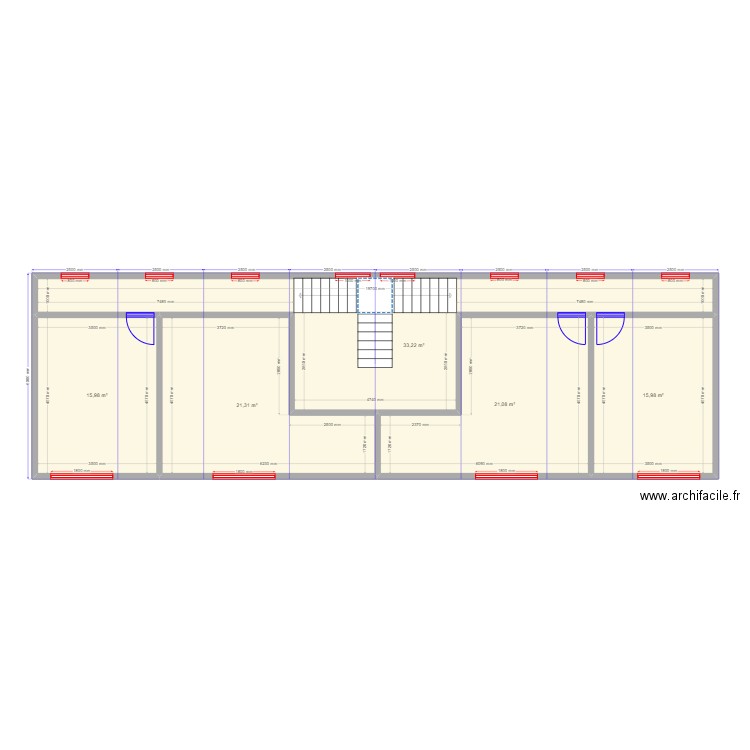 Крым Б. Plan de 17 pièces et 220 m2